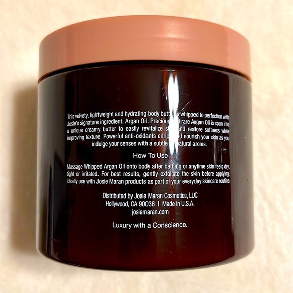 JOSIE MARAN. Juicy Mango. Jumbo Whipped Argan Oil. 400ml/13.5oz - Picture 2 of 3